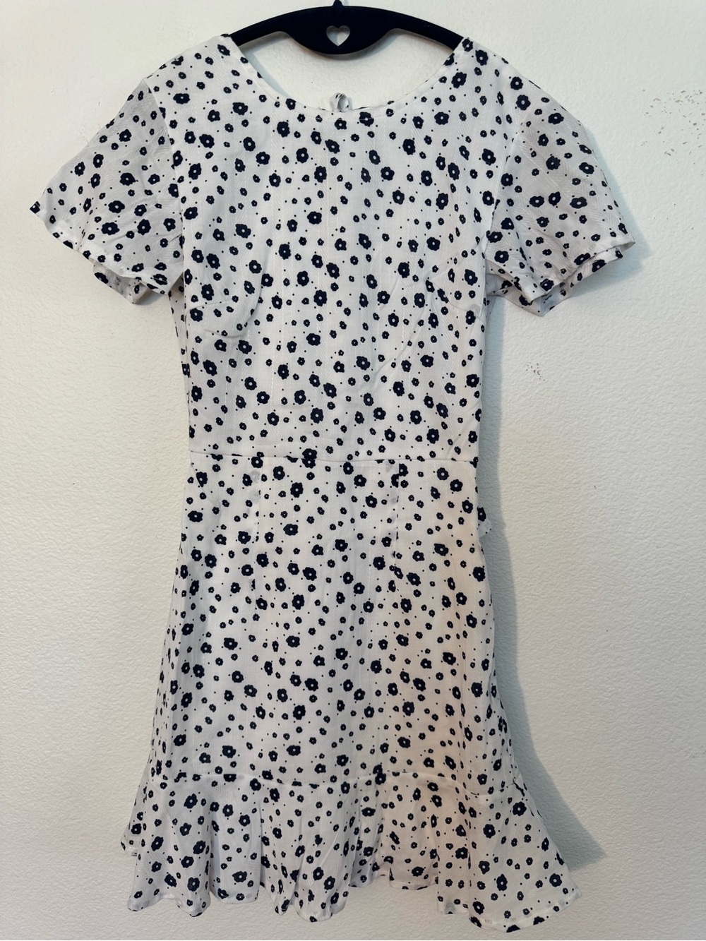 Princess Polly White Mini Dress with Black Floral Print